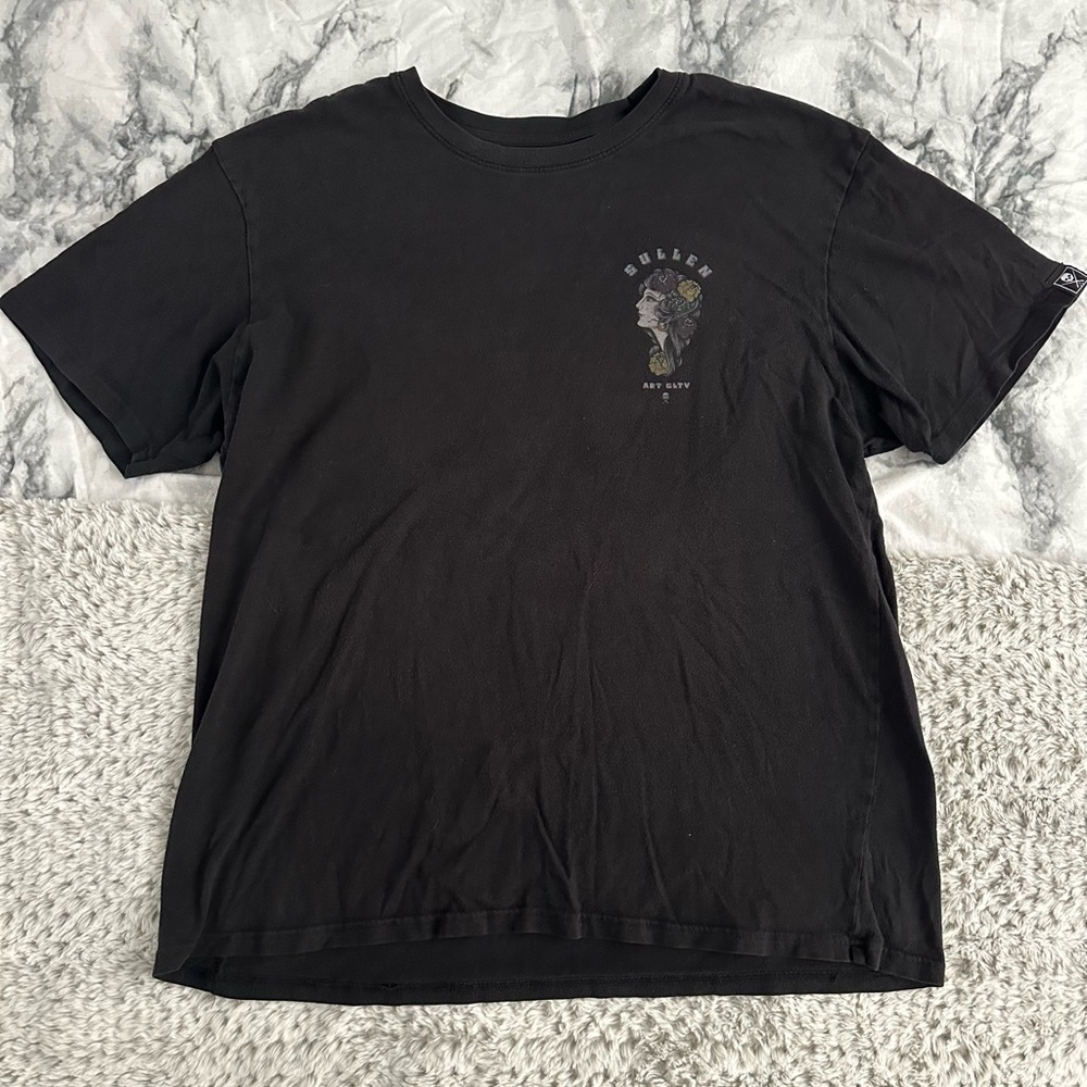 Black Short Sleeve Crew Neck Tee